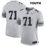 Youth NCAA Ohio State Buckeyes Josh Myers #71 College Stitched No Name Authentic Nike Gray Football Jersey PJ20I26HA